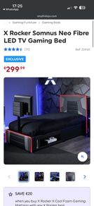 Xrocker Gaming single Bed