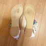 Women's White Jewelled Summer White Sandals NEW Toe Post SIZE 40 Image 5