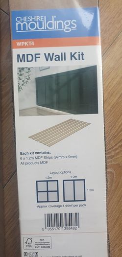 2 packs mdf wall kit panelling