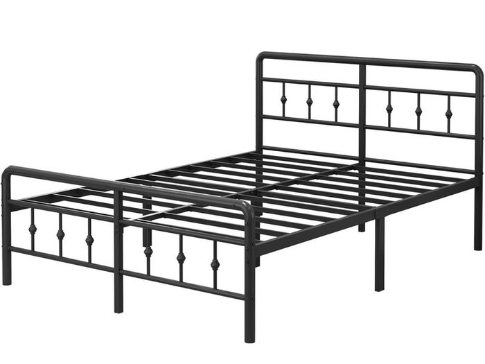 King Size Bed Frame with Victorian Headboard and Footboard