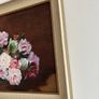 Floral still life oil painting in wooden frame Image 6