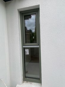 Triple Glazed Cement Grey Tilt and turn Window