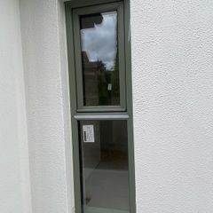 Triple Glazed Cement Grey Tilt and turn Window