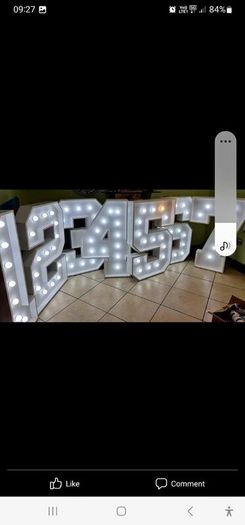 LED Light Up Numbers