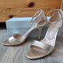 mid- heel ankle strap golden sandals Image 5