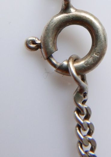 Vintage 925 Sterling Silver Pendant Necklace length 18" - 5,2g