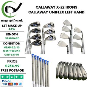 Callaway X-22 Irons / 4-Pw / Callaway Uniflex / Left Hand
