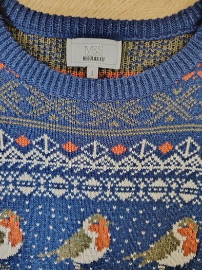 Navy Christmas Jumper  Size Large