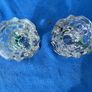 Pair of Vintage French Mid Century Clear Glass Candle Holders by Reims Image 2