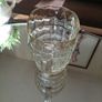 Art Deco Davidson Jacobean Pressed Glass Large 1.5 Pint Jug / Pitcher with Gold Decorative Rim Handle & Base Image 3