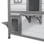 2-Story Indoor or Outdoor Cat House W/ Escape Door, Cat Shelter, White Image 6