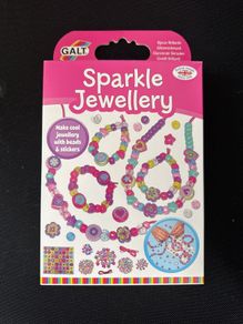Sparkle jewellery with breads and stickers
