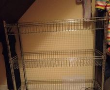 Two metal shelves