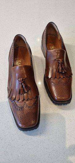 italian brown leather loafers