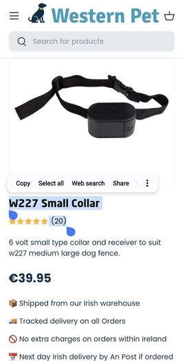 Electric fencing shock collar system with 2 collars and extra wire