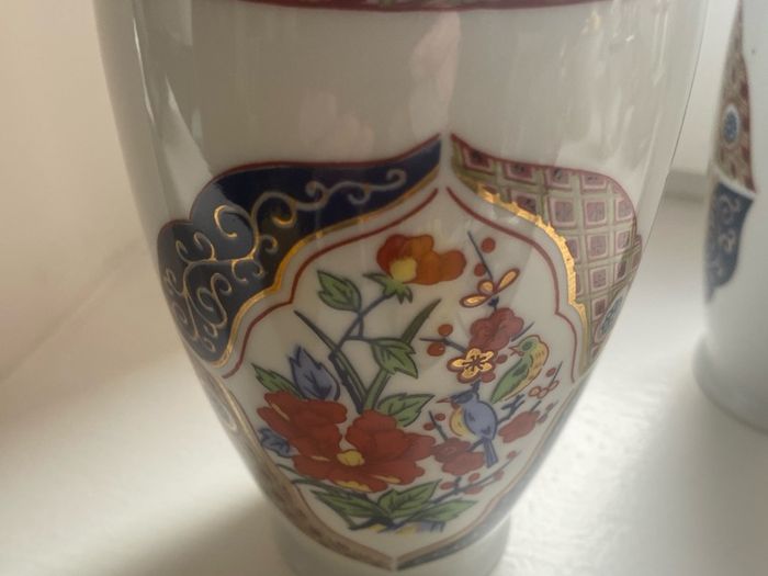 Vintage Japanese Porcelain Vase Set