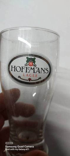 hoffman's lager x 2  half pints glasses rare item ,by cherry's brewery's waterford ,,very good condition,,buyer collects or pays postage thank you