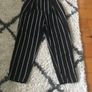 New -H&M Black Pin Striped Trousers Image 3