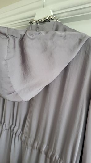M&S Collection Silver Grey longline lightweight coat Sz 12 Oversized (Fit 12-16Uk) - Rrp 99 (New)