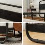 King Size Bed Frame Metal Platform Bed Frame with Wood Headboard Image 4