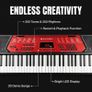 61-Key Keyboard Piano Kit with Stand, Bench, Headphones & Pitch Bend Image 3