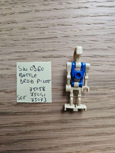 lego sw0360 battle droid pilot, set 75058, 75041, 75073