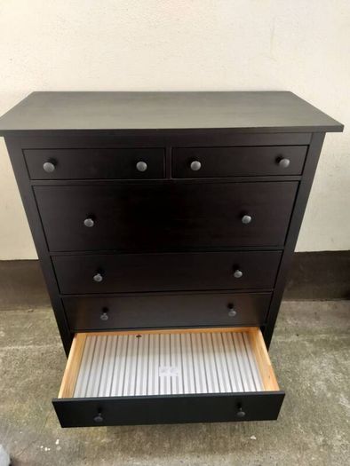 Chest of 6 drawers Hemnes black-brown