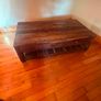 Large Solid Wood Coffee Table with Drawers Image 2