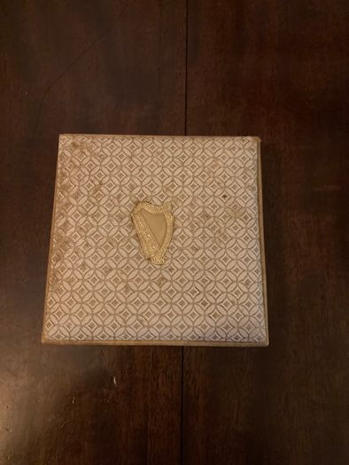 Vintage 1940s-50s Guinness Pub Dinner Coasters By Ronald Ferns, Wood Cork Backed
