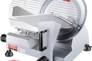 Meat Slicer, 240W Electric Deli Food Slicer, 10 inch Carbon Steel Blade Electric Food Slicer, 350-400RPM Meat Slicer,
