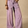 Estelle Shein Light Purple Wide Leg Jeans Size UK 14 Image 6