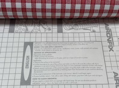 Red and White Check Aironfix Self Adhesive- Contact Paper
