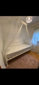 Single bed and mattress