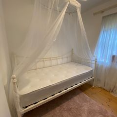 Single bed and mattress