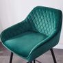 Set of 2, Velvet Padded Bar Chairs with Armrest Image 6