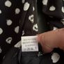 Dancing Leopard Black White Polka Dot Long Sleeve Top Button Up Shirt Size UK 10 Image 4