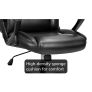 Executive Office Chair, High Back Ergonomic Chairs with Padded Cushion, Heavy Duty PU Leather Chairs Height Adjustable and Soft Armrest Reinforced Comfortable Business Work Desk Chair - Black Image 3