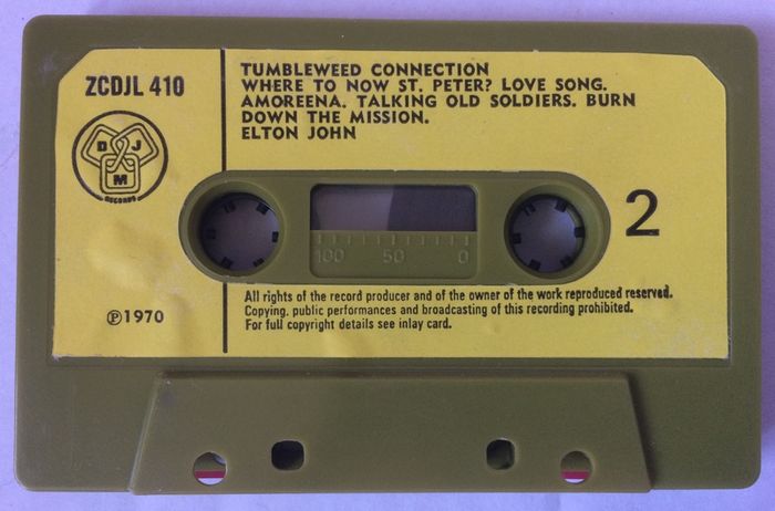 Elton John [1970] Tumbleweed Connection (Cassette Tape Album)