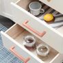 10 Pack Hole Center 128mm Kitchen Cabinet Handle Stainless Steel Brushed Copper Bedroom Drawer Pulls Rose Gold Modern Cupboard Knobs Width 12mm Image 2