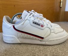 Womens Adidas Continental 80 white trainers