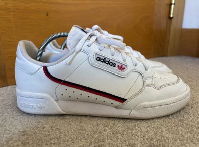 Womens Adidas Continental 80 white trainers
