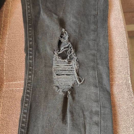 Black Men's Ripped skinny jeans, TOPMAN , 32R