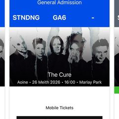 The Cure, Marley Park, 26/06/26