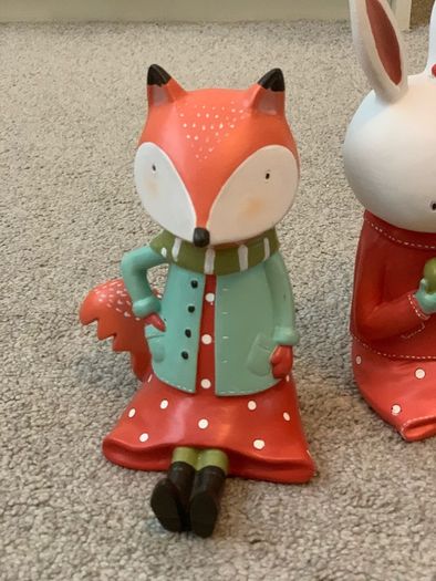 Gorgeous Bookend for Nursery or Children's room- Bunny and Fox