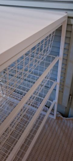 Jonaxel 4 x Wire Basket Roller Chest Drawer Storage White with Tabletop