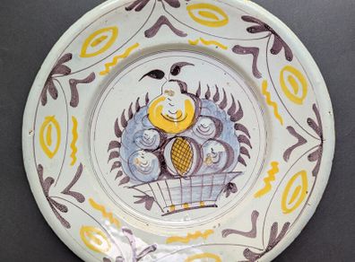 Delft Majolica Dish, Netherlands 1660-1700