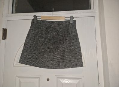 zara tweed mini skirt size s