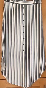 Ladies Cream & Navy Long Skirt by Joseph Ribkoff