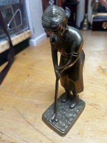 Vintage brass Golf Statue