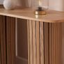 Console Table, Wooden Console Tables for Hallway Slim Madison Ribbed Wood Frame Decorative Display Table for Living Room Entryway Small Spaces, Natural Wood Image 3